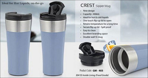 Steel Crest Sipper Mug