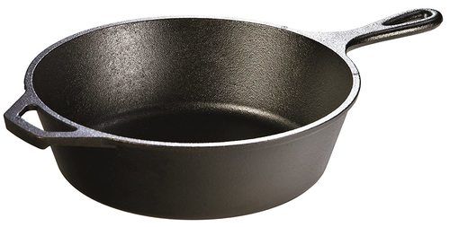 Metal Cast Iron Deep Frying Pan 10.25-Inch