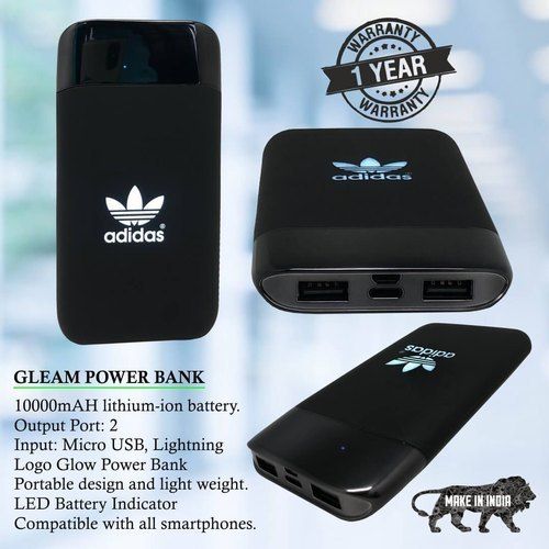 White Gleam Portable 10000Mah Power Bank