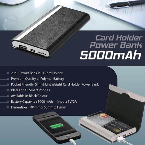 Visiting Card Holder Powerbank 5000mAh
