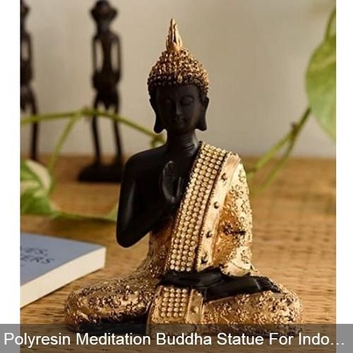 Durable Polyresin Meditating Buddha Statue For Indoor Decoration