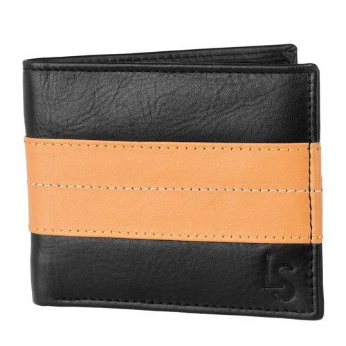 Black And Tan Mens Leather Wallet