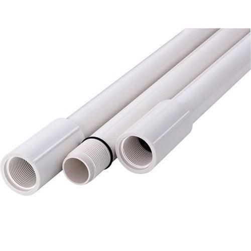 Half Inches Plain White Plastic Plumbing Pipes Length: 3  Meter (M)