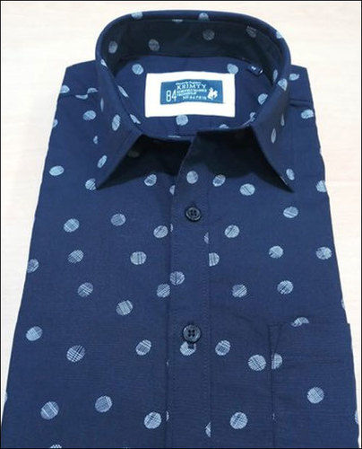 White Men'S Formal Printed Shirts