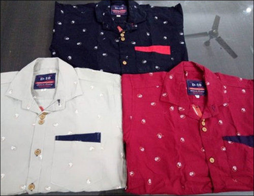 No Fade Mens Casual Wear Printed Shirts