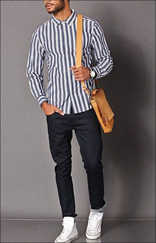 Mens Cotton Stripes Shirts