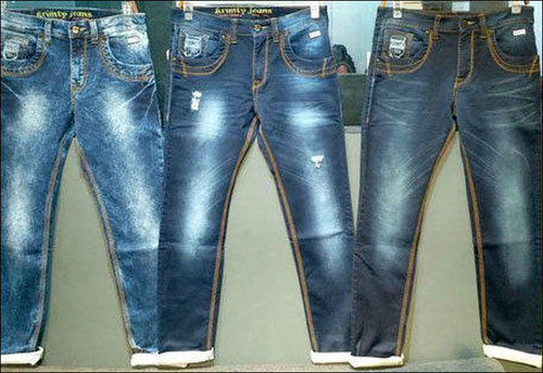 Mens Faded Denim Jeans