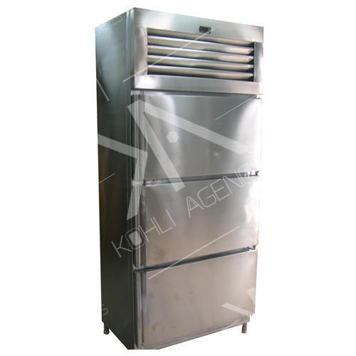 Silver Shock Proof Vertical Stainless Steel Vertical Freezer For Commercial Use