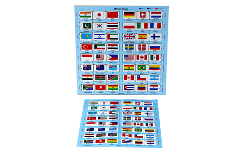 Wooden Educational World Flag Toy - Age Group: 3 Years And Above
