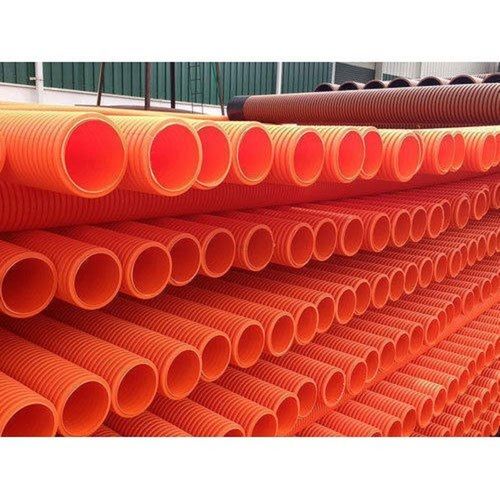 40 Millimetre Hdpe Double Wall Round Corrugated Pipes Application: Underground Cable Ducting