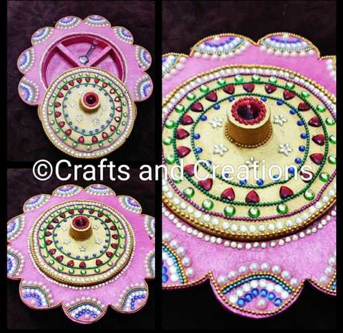 Polished Hand Made Wooden Rangoli