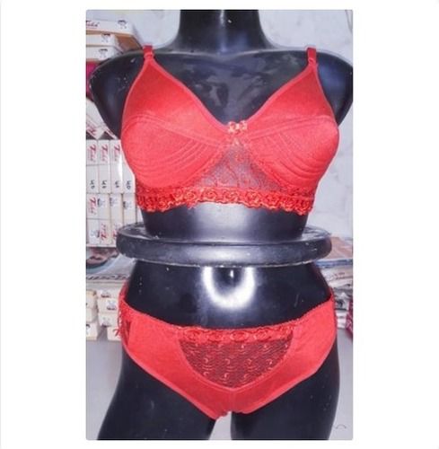 Polyester Printed Designer Non Padded Wirefree Lace Bra & Thong Panty  Lingerie Set at Rs 140/set in Noida