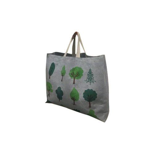 Multicolor Loop Handle Printed Canvas Bag