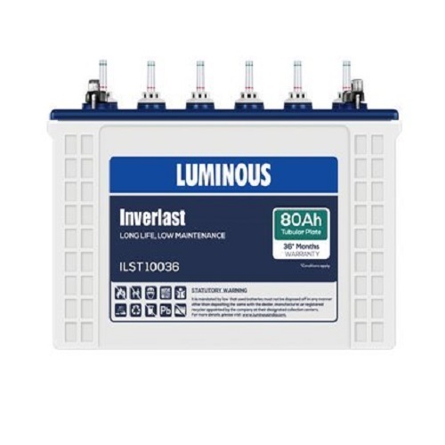 Luminous Ilst 10036 80Ah /12V Battery Dimension(L*W*H): 41 X 17.4 X 30.5  Centimeter (Cm)