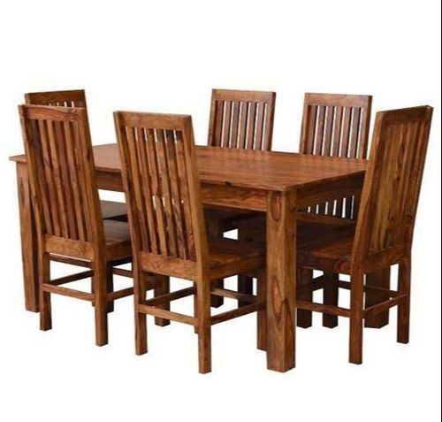 Painted Rectangular Wood Dining Table Set