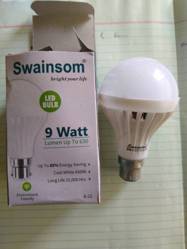 White 9W Round 80Lm Led Bulb