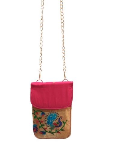 Various Colors Are Available Attractive Paithani Mobile Sling