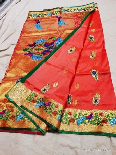 Attractive Semi Silk Paithani Brocket Saree