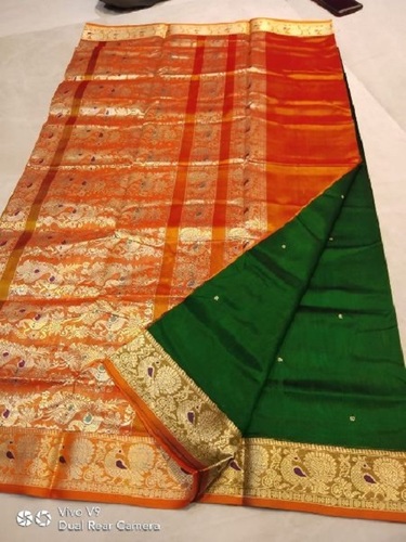 Royal Peshwai Paithani Silk Saree with Gold Zari Border Aparna Pallu| Dress  Indian Organic