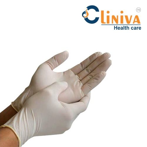 White Disposable Latex Examination Gloves