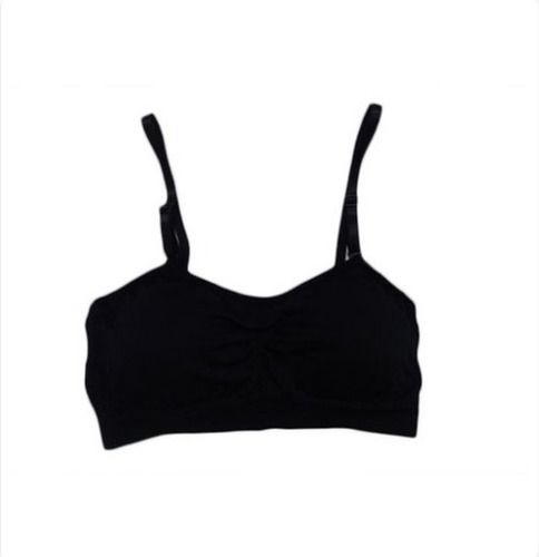 Ladies Black Stripped Cotton Bra