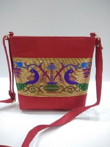 semi silk paithani sling bag 573