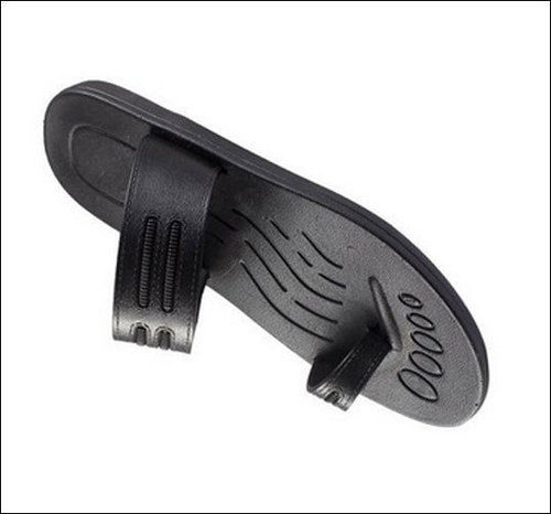 Black Pvc Flat Slipper