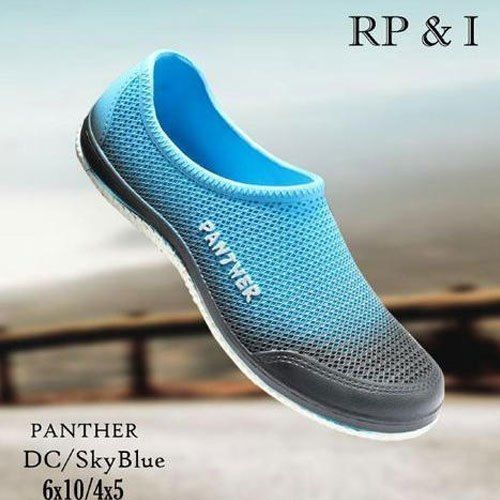 Sky Blue Pvc Mens Casual Shoes