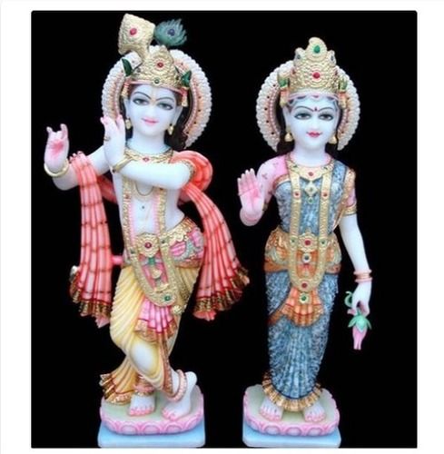 Marble Radha Krishna Pair Statues