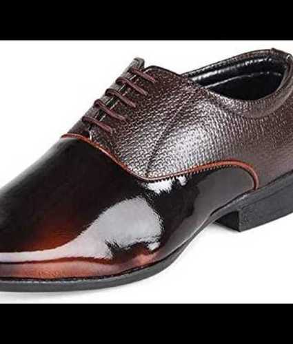 Brown Mens Party Wear Leather Shoes