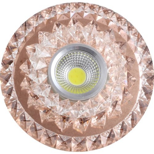 Crystal Round LED Panel Light - 8 Watt Warm White | IP66 Rated, Hassle-Free Mounting, Energy Efficient