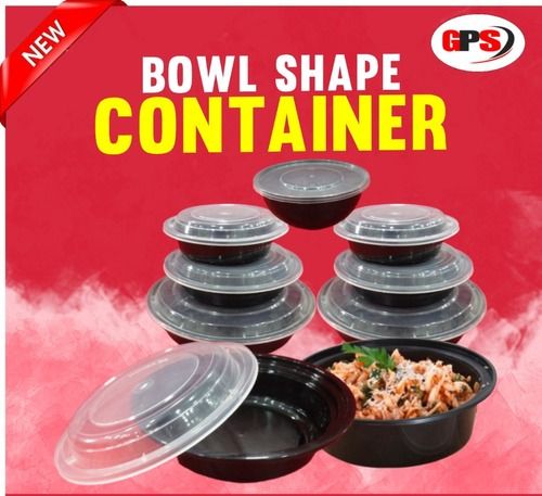 Black Color Bowl Shape Container