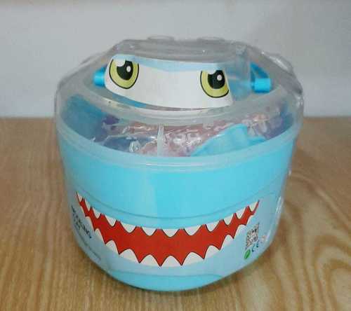 Multi Colored Modeling Clay With Cartoon Steamship Storage Box