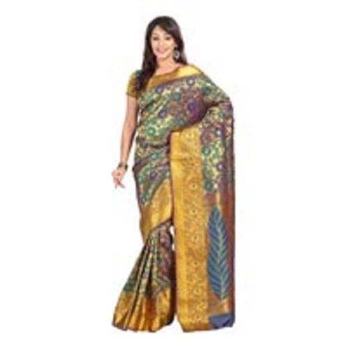 Various Colors  Are Available Ladies Designer Full Brocade Varkala Silk Sarees