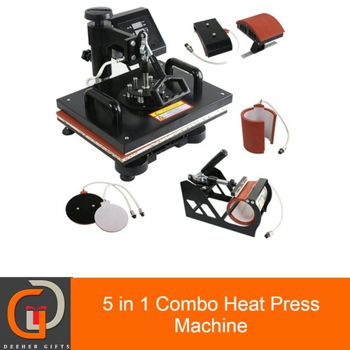 Manual 5 In 1 Combo Heat Press Machine - Material: Metal