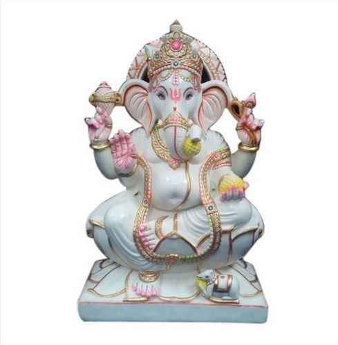 Easy To Clean 30 Inch Marble Ganesh Statue