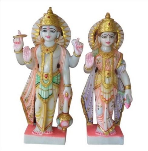 Eco-Friendly 30 Inch Marble Laxmi Narayan Statue