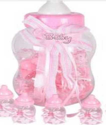 Plastic Pink Baby Milk Bottle