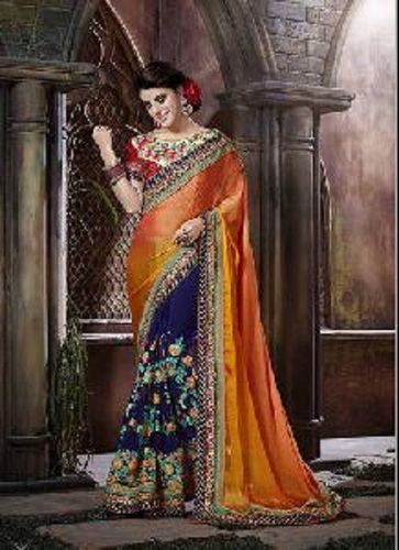 Various Colors  Are Available Attractive Ladies Wedding Saree