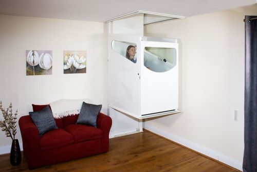 Stainless Steel Electric Residential Compact Home Through Floor Lift