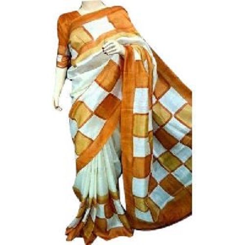 Golden Box Print Pure Silk Sarees