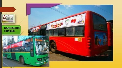 Blue Bmtc बस विज्ञापन और ब्रांडिंग