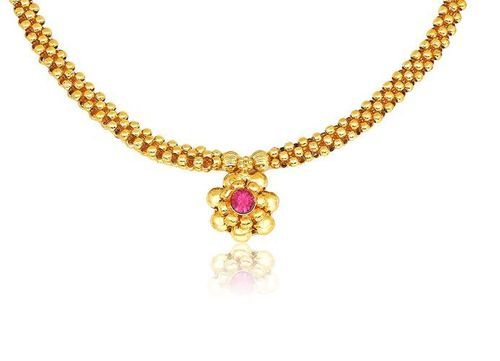 Closely-Placed Golden Balls Thick Thushi Necklaces Gender: Women'S