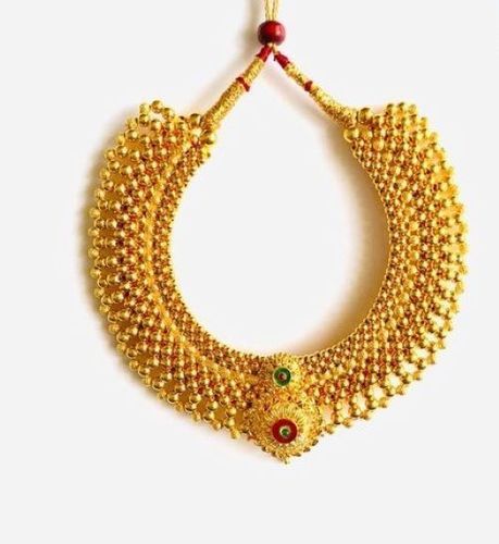 Closely-Placed Golden Balls Thick Thushi Necklaces Gender: Women'S