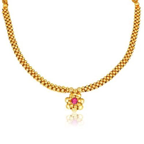 Closely-placed Golden Balls Thick Thushi Necklaces