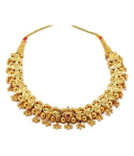 Closely-Placed Golden Balls Thick Thushi Necklaces, Gender: Women'S