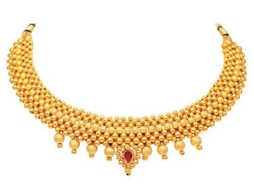 Closely-Placed Golden Balls Thick Thushi Necklaces Gender: Women'S