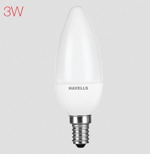 Electric Havells White Led 3 Watt Candle Lamp Input Voltage: 220-240 Volt (V)