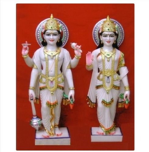 Eco-Friendly Marble Laxmi Vishnu Statues