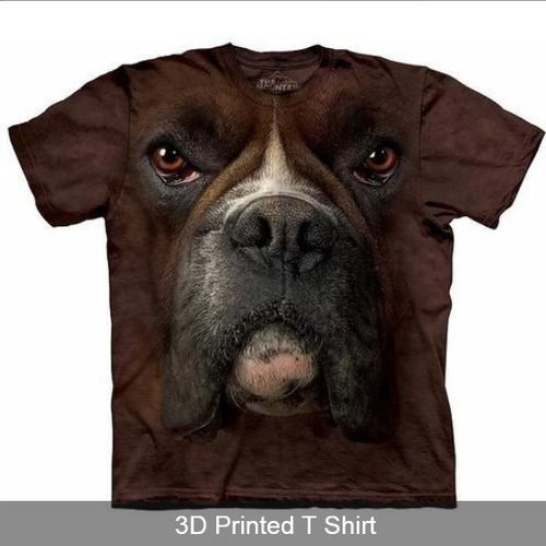 Mens 3D Dog Printed T Shirt Age Group: Adult